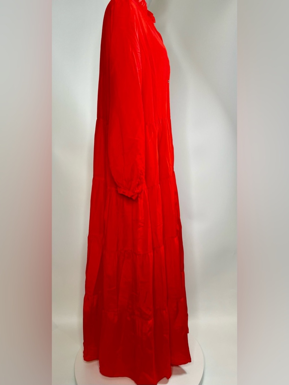 🧡NWOT BIRD & KNOLL JAMES TIERED MAXI DRESS IN COTTON-SILK BLEND SIZE M - Picture 10 of 16